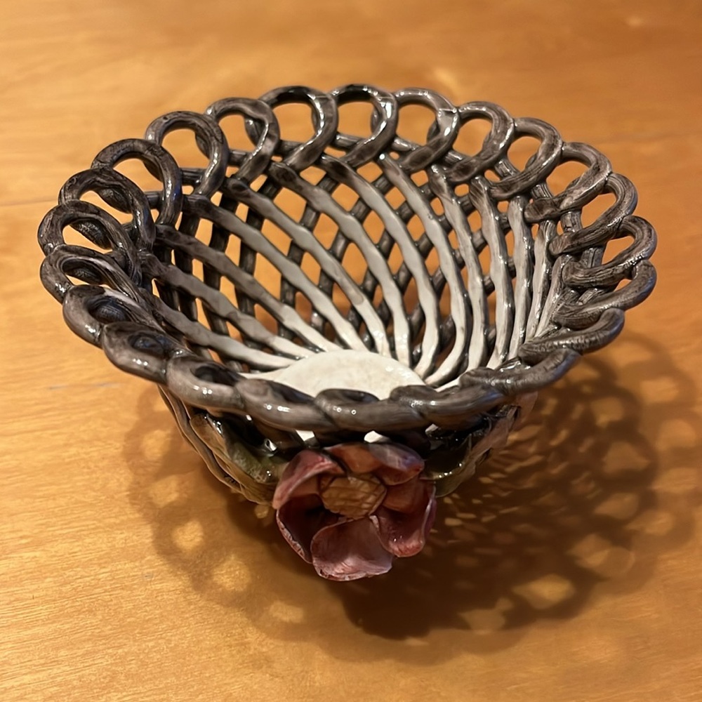 Vintage Capodimonte Basket - Picture 3 of 8